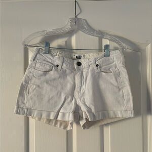 PAIGE White Cuffed Denim Women's Shorts